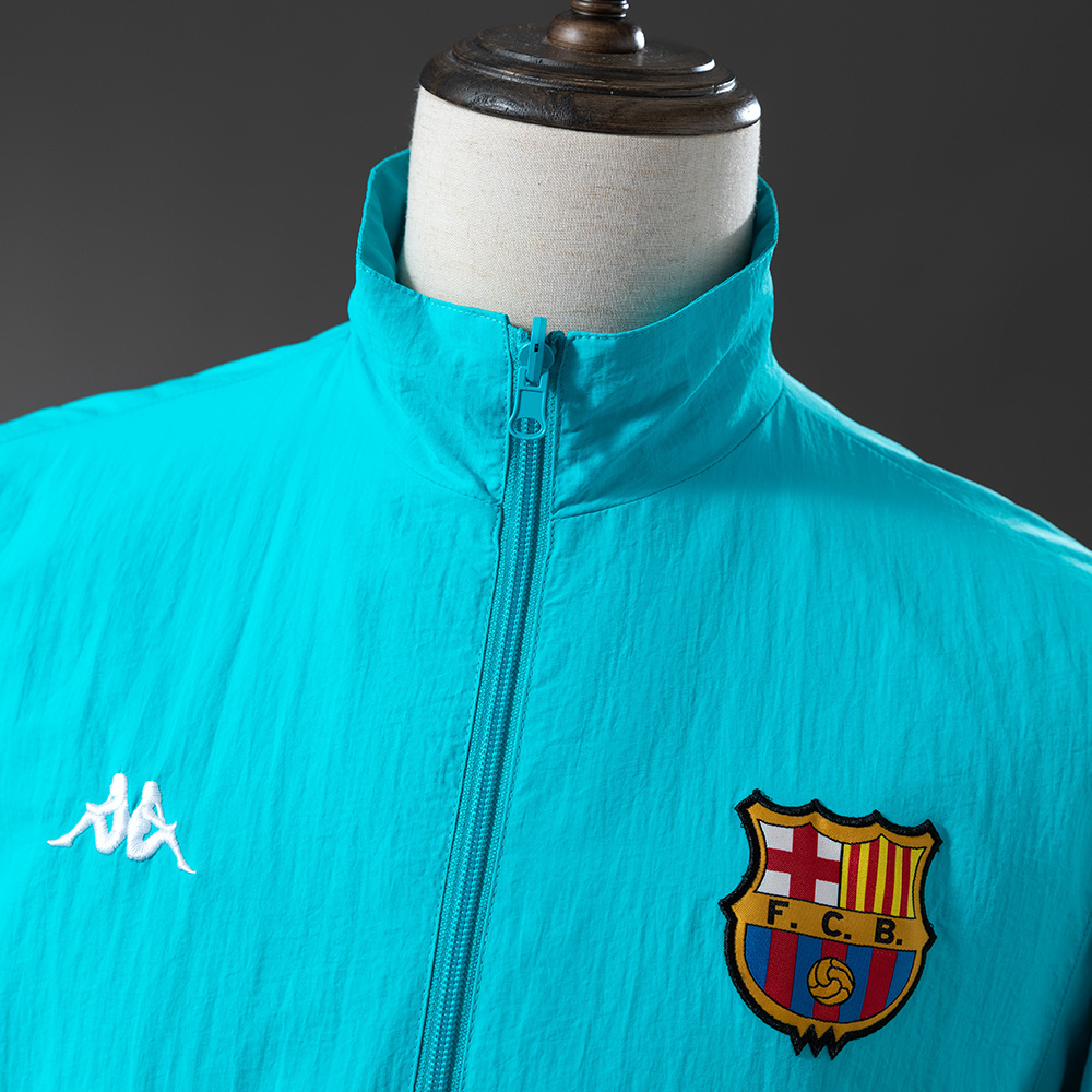 Barcelona Retro Reversible Anthem Jacket Windbreaker – Replica Football Soccer Outfit
