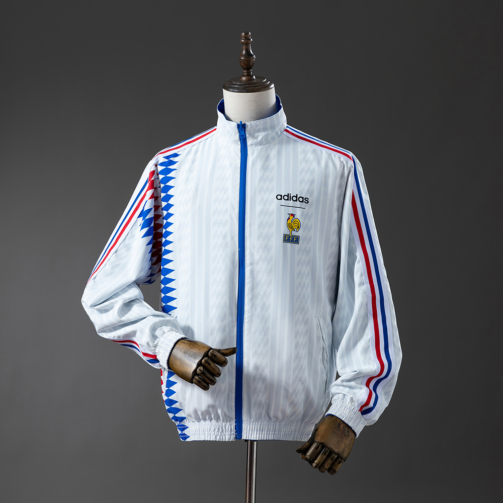 France 1994 Retro Reversible Anthem Jacket Windbreaker – Replica Football Soccer Outfit