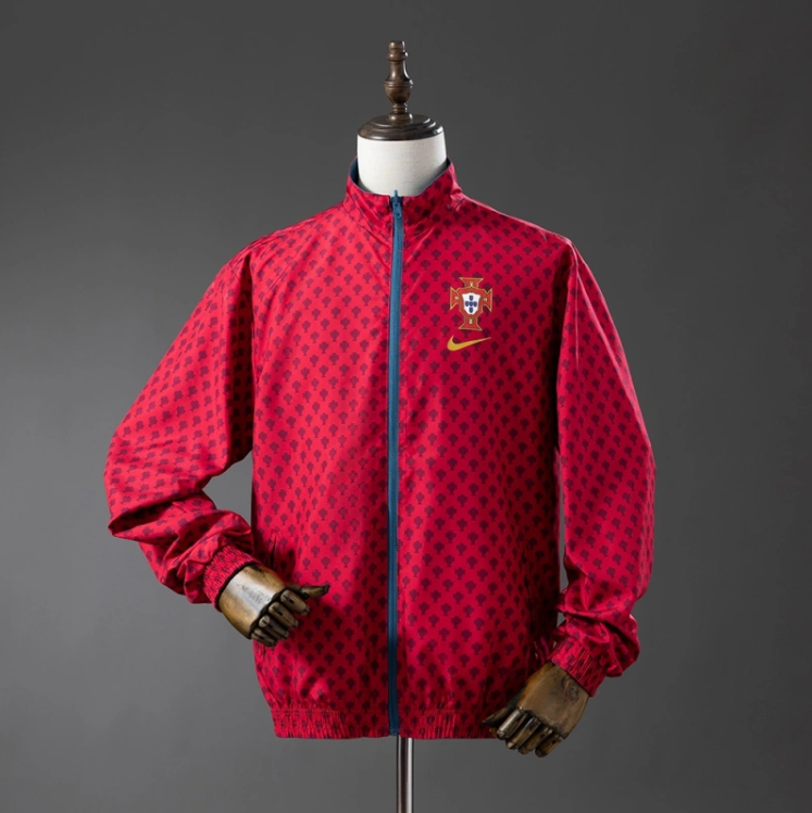 Portugal Retro Reversible Anthem Jacket Windbreaker – Replica Football Soccer Outfit – Size S–2XL