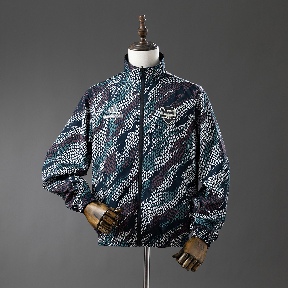 Arsenal X MAHARISHI 25/26 Reversible Anthem Jacket Windbreaker – Replica Football Soccer Outfit – Size S–2XL