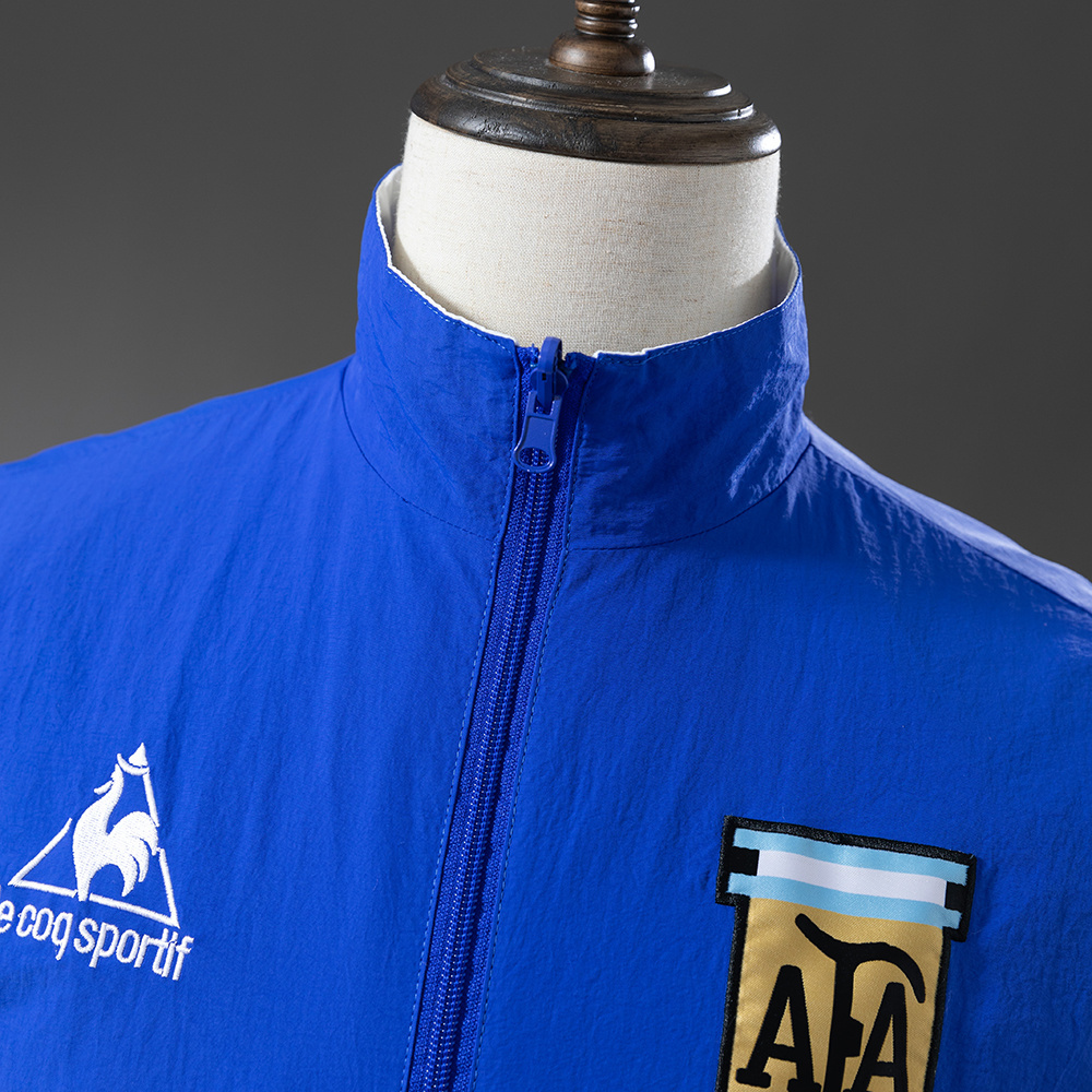Argentina Retro Reversible Anthem Jacket Windbreaker – Replica Football Soccer Outfit
