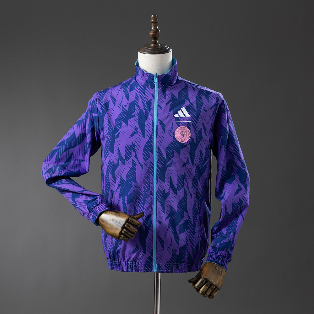 Inter Miami 25/26 Reversible Anthem Jacket Windbreaker – Replica Football Soccer Outfit – Size S–2XL