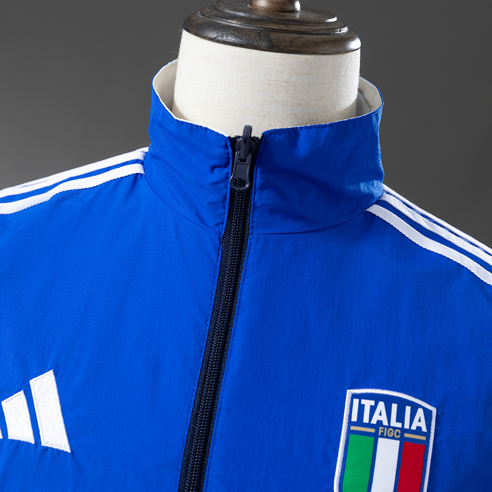 Italy 25/26 Reversible Anthem Jacket Windbreaker – Replica Football Soccer Outfit – Size S–2XL