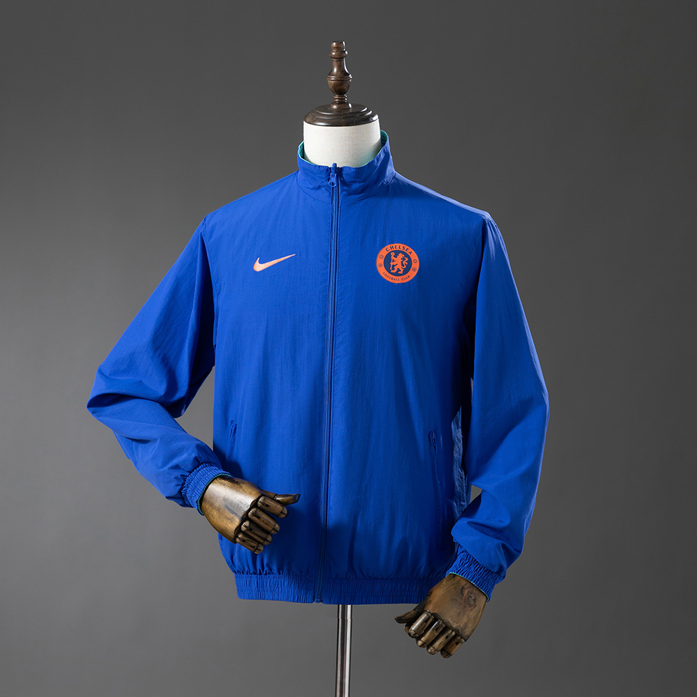 Chelsea 25/26 Reversible Anthem Jacket Windbreaker – Replica Football Soccer Outfit – Size S–2XL