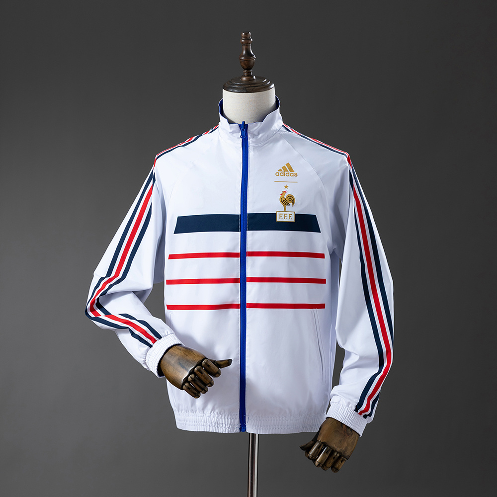 France 1998 Retro Reversible Anthem Jacket Windbreaker – Replica Football Soccer Outfit