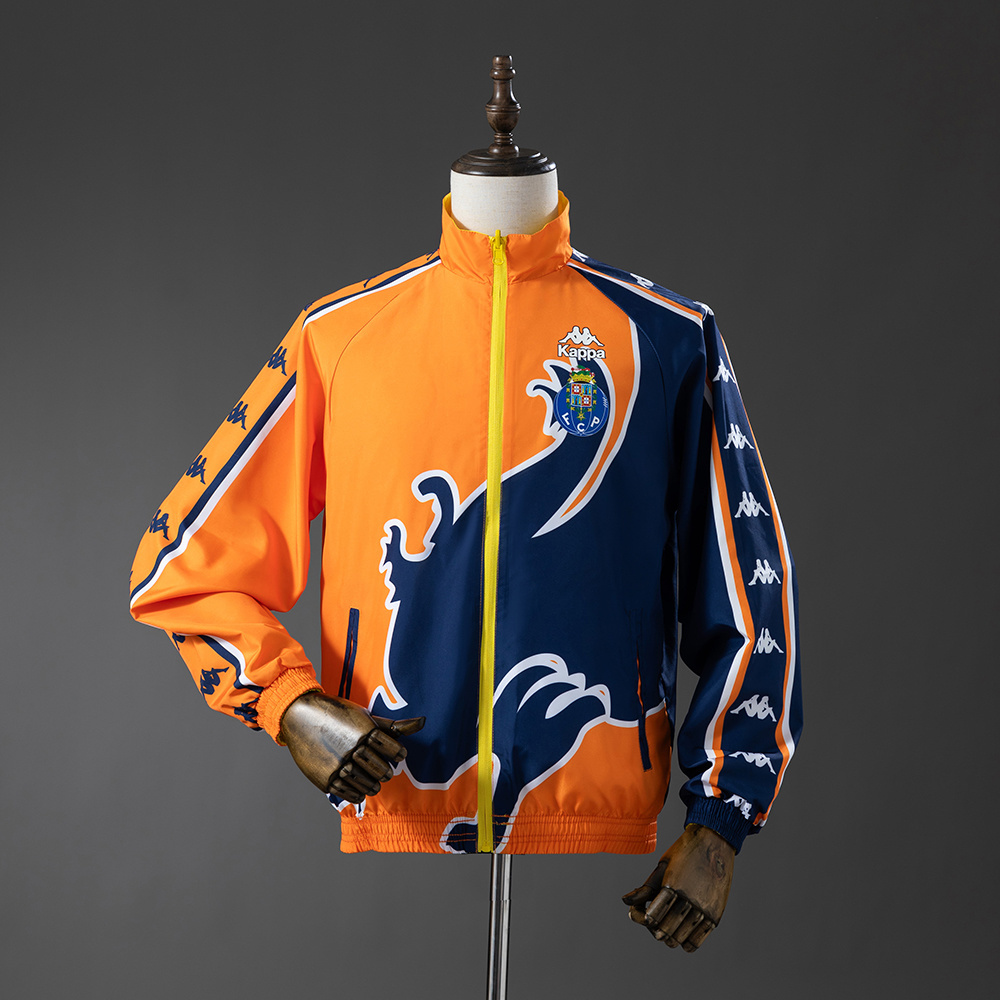 Porto 97/99 Retro Reversible Anthem Jacket Windbreaker – Replica Football Soccer Outfit – Size S–2XL