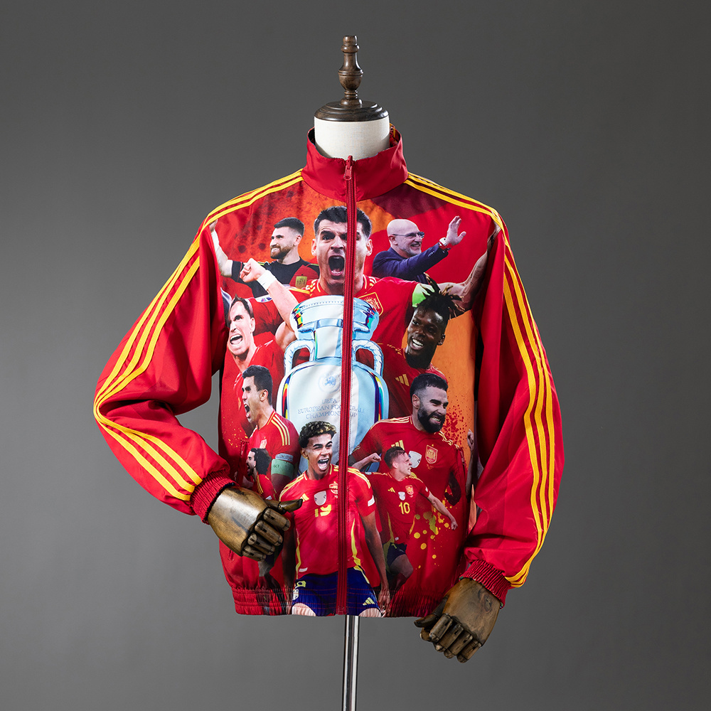 Spain European Champion Reversible Anthem Jacket Windbreaker – Replica Football Soccer Outfit – Size S–2XL