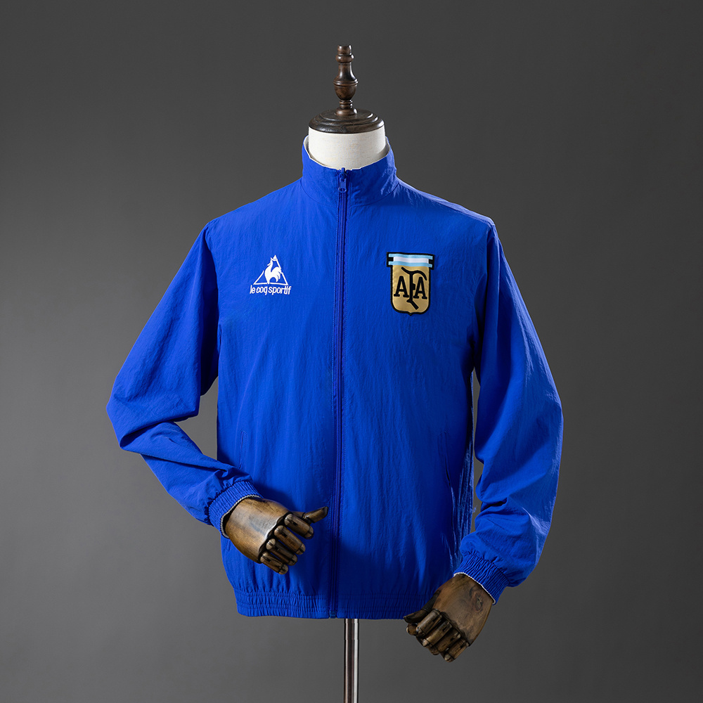 Argentina Retro Reversible Anthem Jacket Windbreaker – Replica Football Soccer Outfit