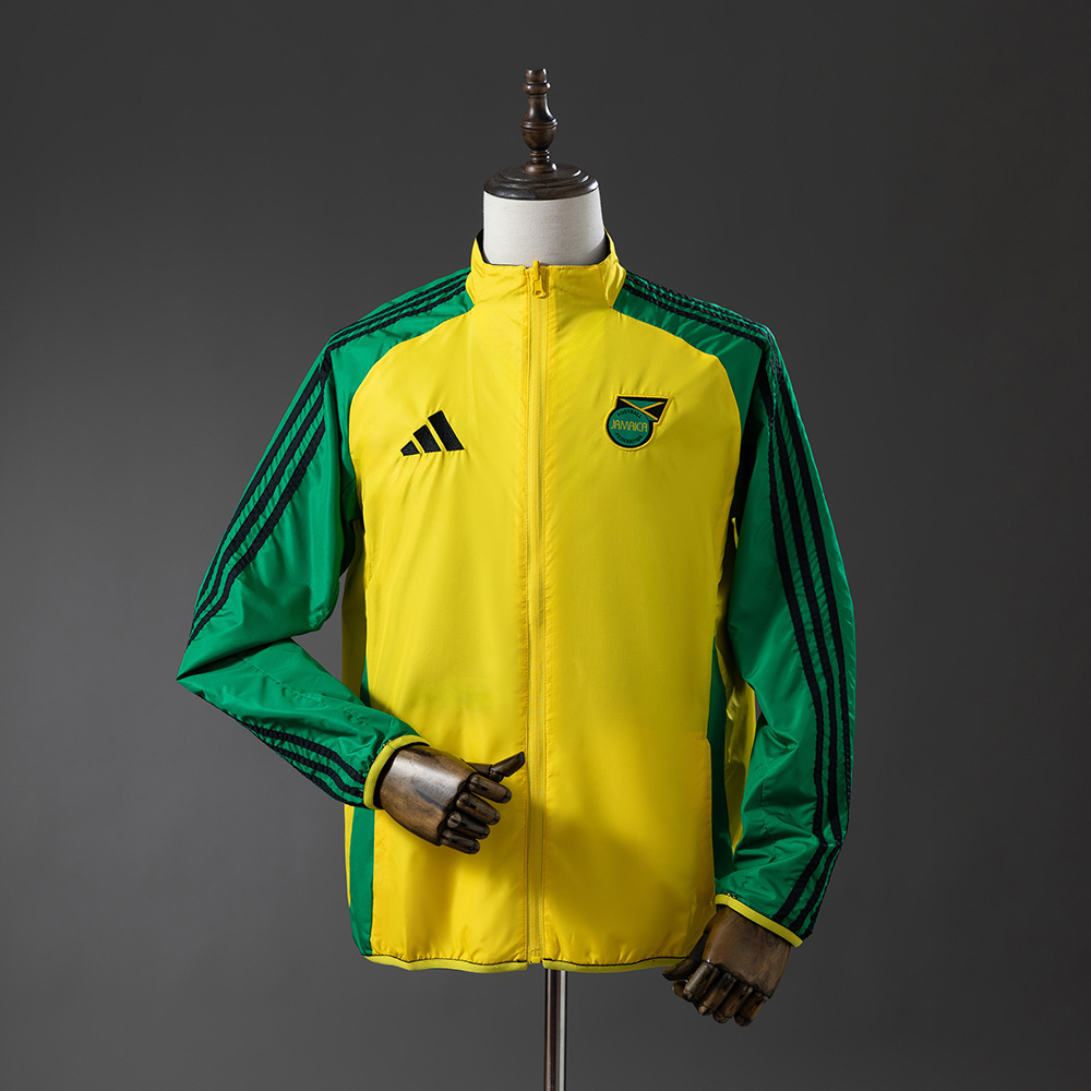 Jamaica 25/26 Reversible Anthem Jacket Windbreaker – Replica Football Soccer Outfit – Size S–2XL