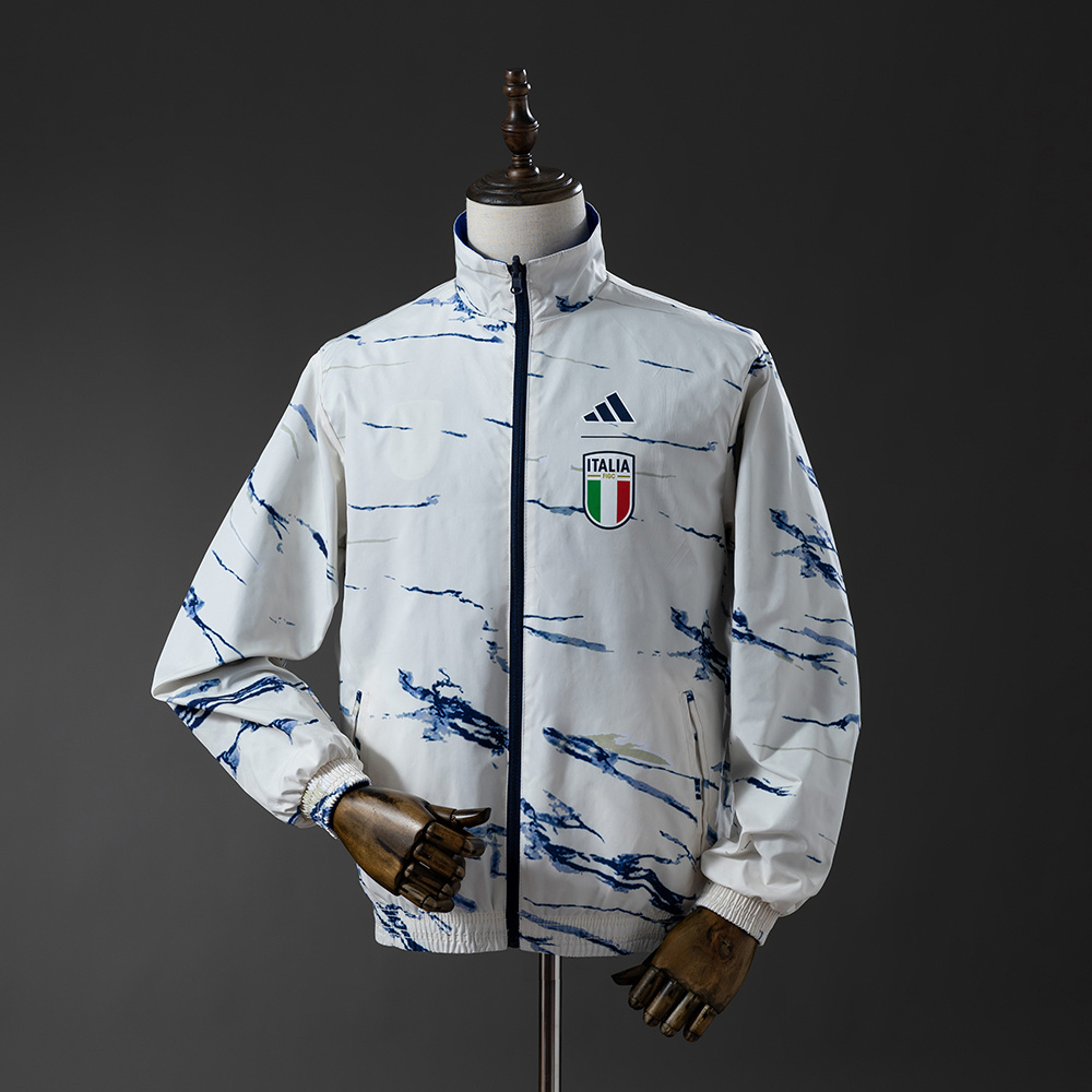 Italy 25/26 Reversible Anthem Jacket Windbreaker – Replica Football Soccer Outfit – Size S–2XL