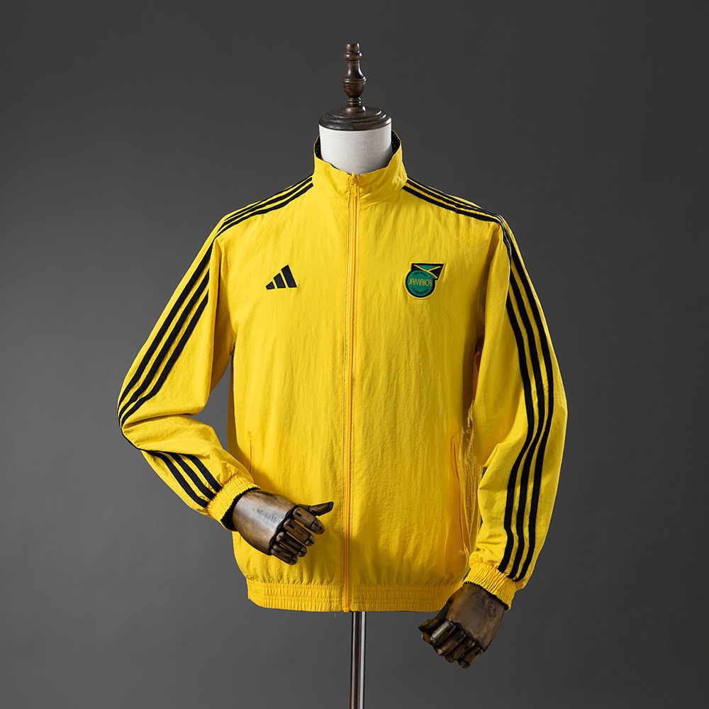 Jamaica 25/26 Reversible Anthem Jacket Windbreaker – Replica Football Soccer Outfit – Size S–2XL