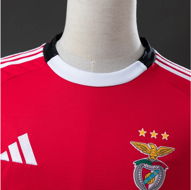 Benfica 25/26 Home Long Sleeve Jersey – Replica Football Soccer Shirt