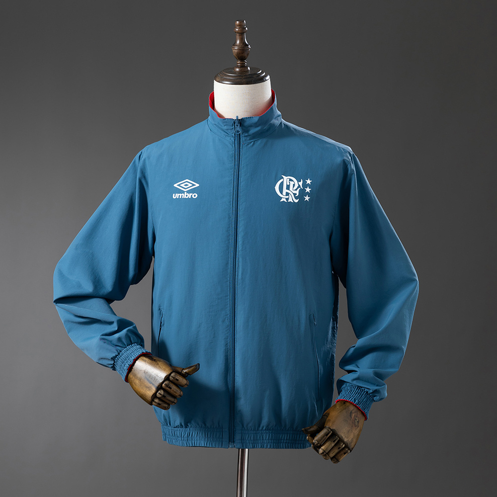 Flamengo Retro Reversible Anthem Jacket Windbreaker – Replica Football Soccer Outfit – Size S–2XL