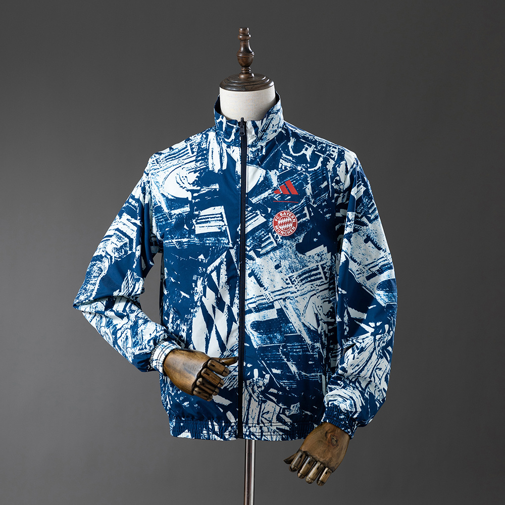 Bayern Munich 25/26 Reversible Anthem Jacket Windbreaker – Replica Football Soccer Outfit – Size S–2XL