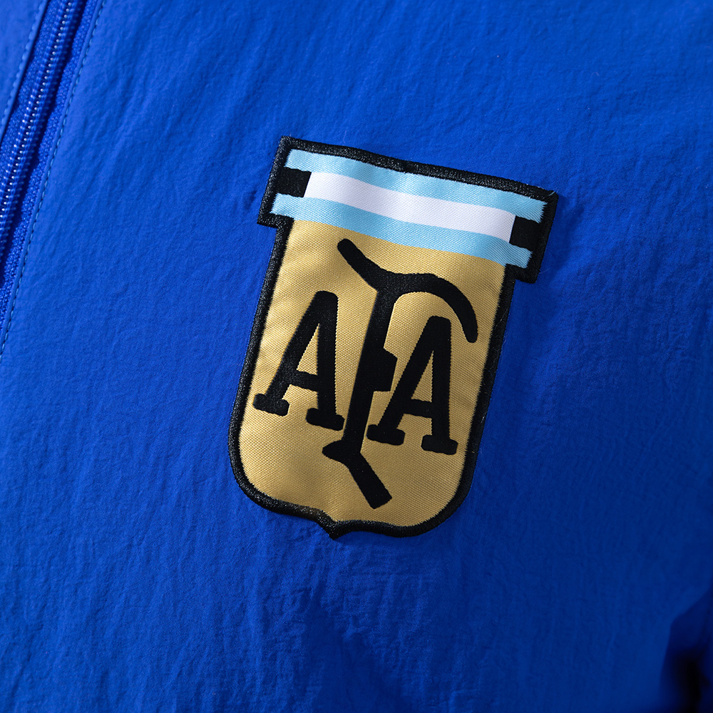 Argentina Retro Reversible Anthem Jacket Windbreaker – Replica Football Soccer Outfit