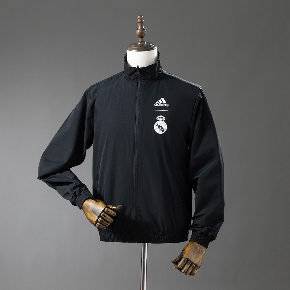 Real Madrid 25/26 Reversible Anthem Jacket Windbreaker – Replica Football Soccer Outfit – Size S–2XL