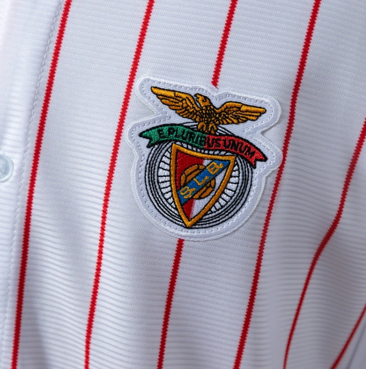 Benfica 25/26 US Pack Full-Button Baseball Jersey White – Replica Football Soccer Shirt
