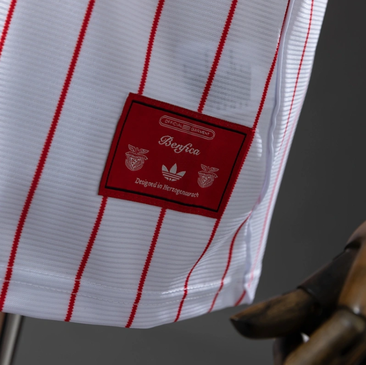 Benfica 25/26 US Pack Full-Button Baseball Jersey White – Replica Football Soccer Shirt