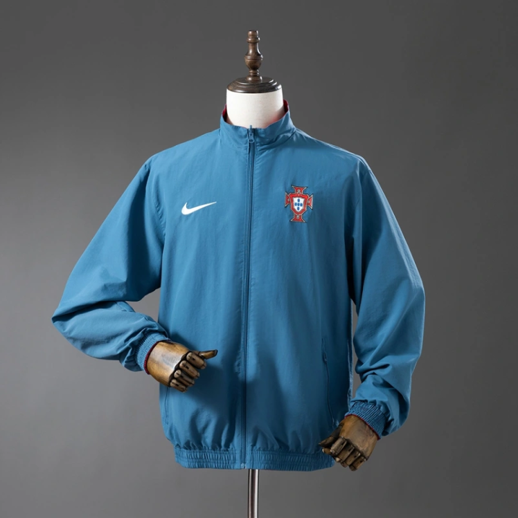 Portugal Retro Reversible Anthem Jacket Windbreaker – Replica Football Soccer Outfit – Size S–2XL