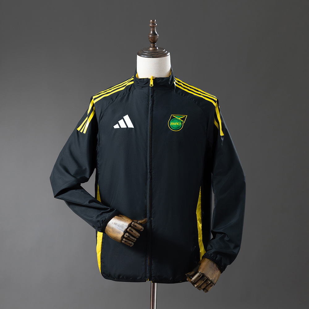 Jamaica 25/26 Reversible Anthem Jacket Windbreaker – Replica Football Soccer Outfit – Size S–2XL