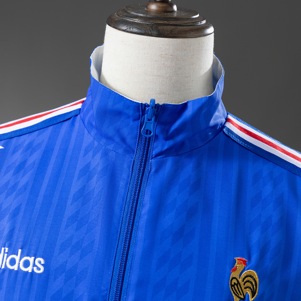France 1994 Retro Reversible Anthem Jacket Windbreaker – Replica Football Soccer Outfit