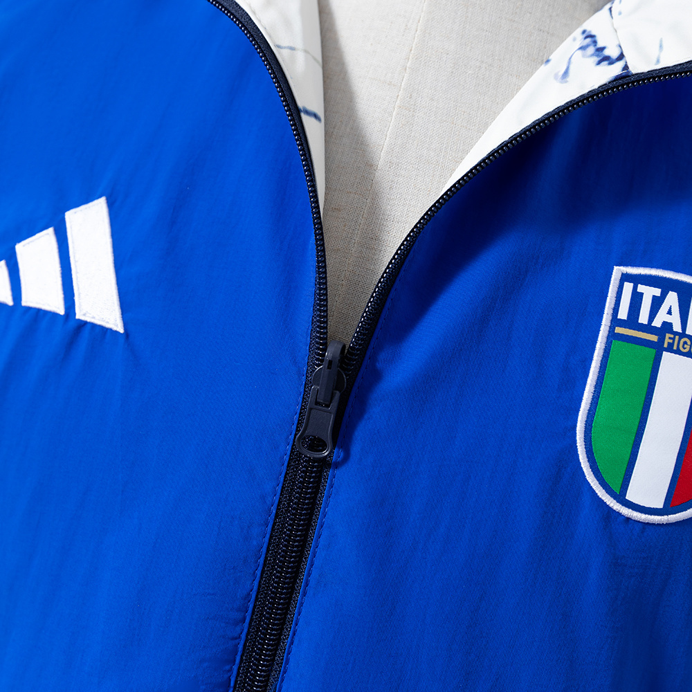 Italy 25/26 Reversible Anthem Jacket Windbreaker – Replica Football Soccer Outfit – Size S–2XL