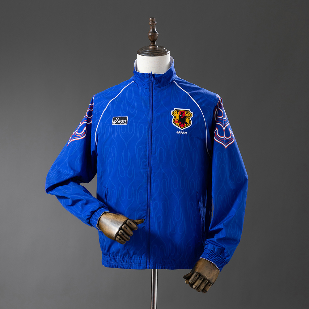 Japan 1998 Retro Reversible Anthem Jacket Windbreaker – Replica Football Soccer Outfit – Size S–XXL