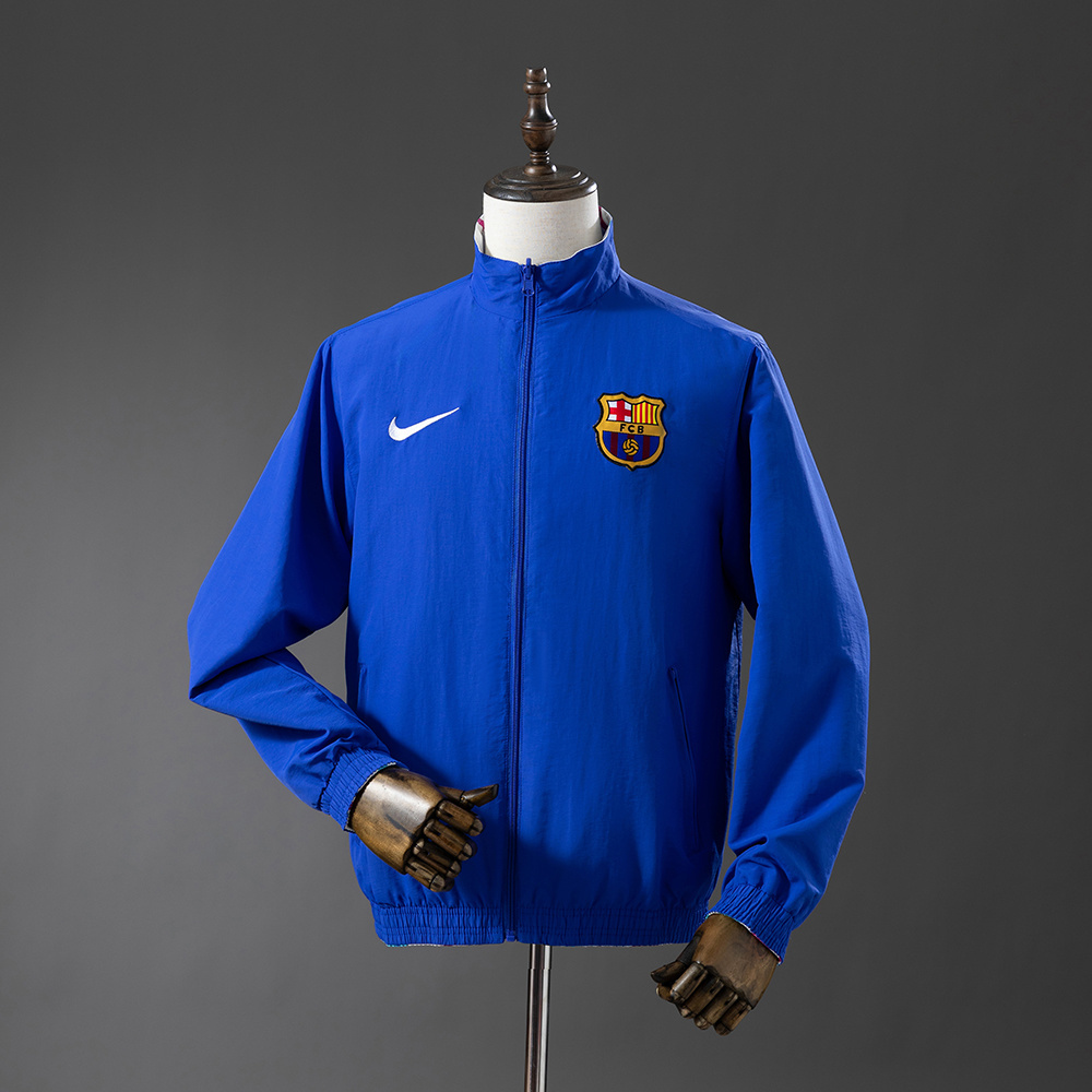 Barcelona 25/26 Reversible Anthem Jacket Windbreaker – Replica Football Soccer Outfit – Size S–2XL