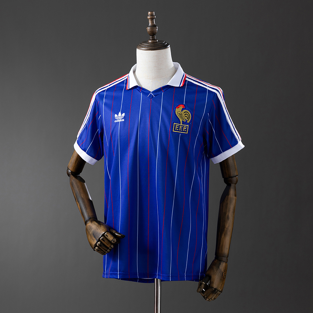 France 1982 Home Retro Jersey – Replica Football Soccer Shirt – S–XXL