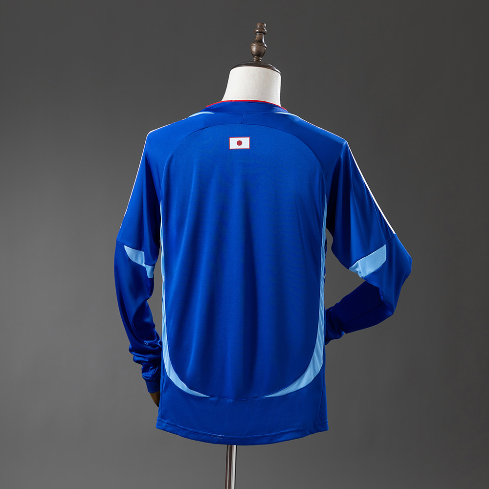 Japan 2006 Home Long Sleeves Retro Jersey – Vintage Replica Football Soccer Shirt – S–XXL