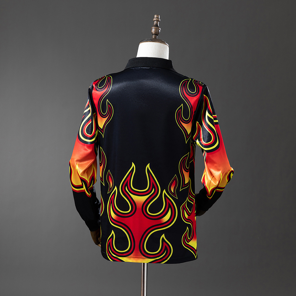 Japan 1998 Goalkeeper Black Fireworks Long Sleeve Retro Jersey – Vintage Replica Football Soccer Shirt – S–XXL