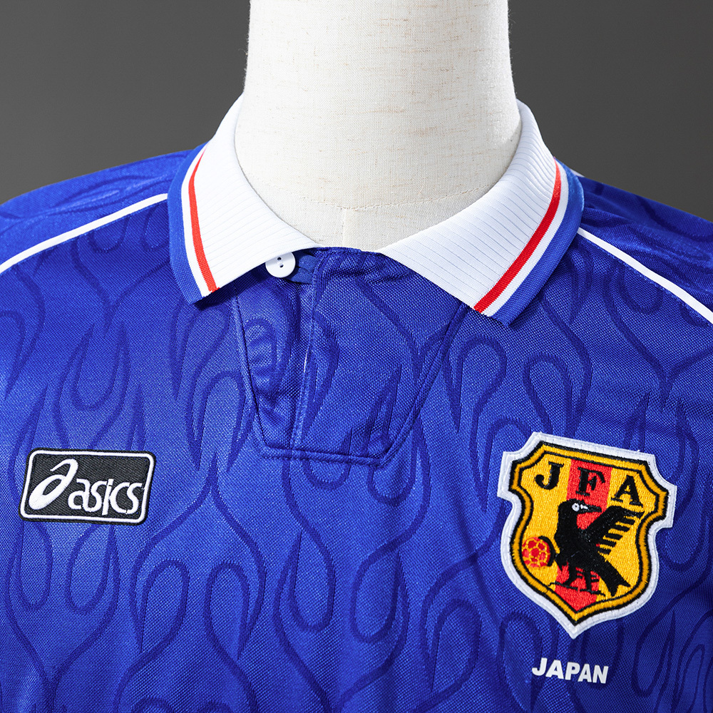 Japan 1998 Home Long Sleeve Retro Jersey – Vintage Replica Football Soccer Shirt – S–XXL