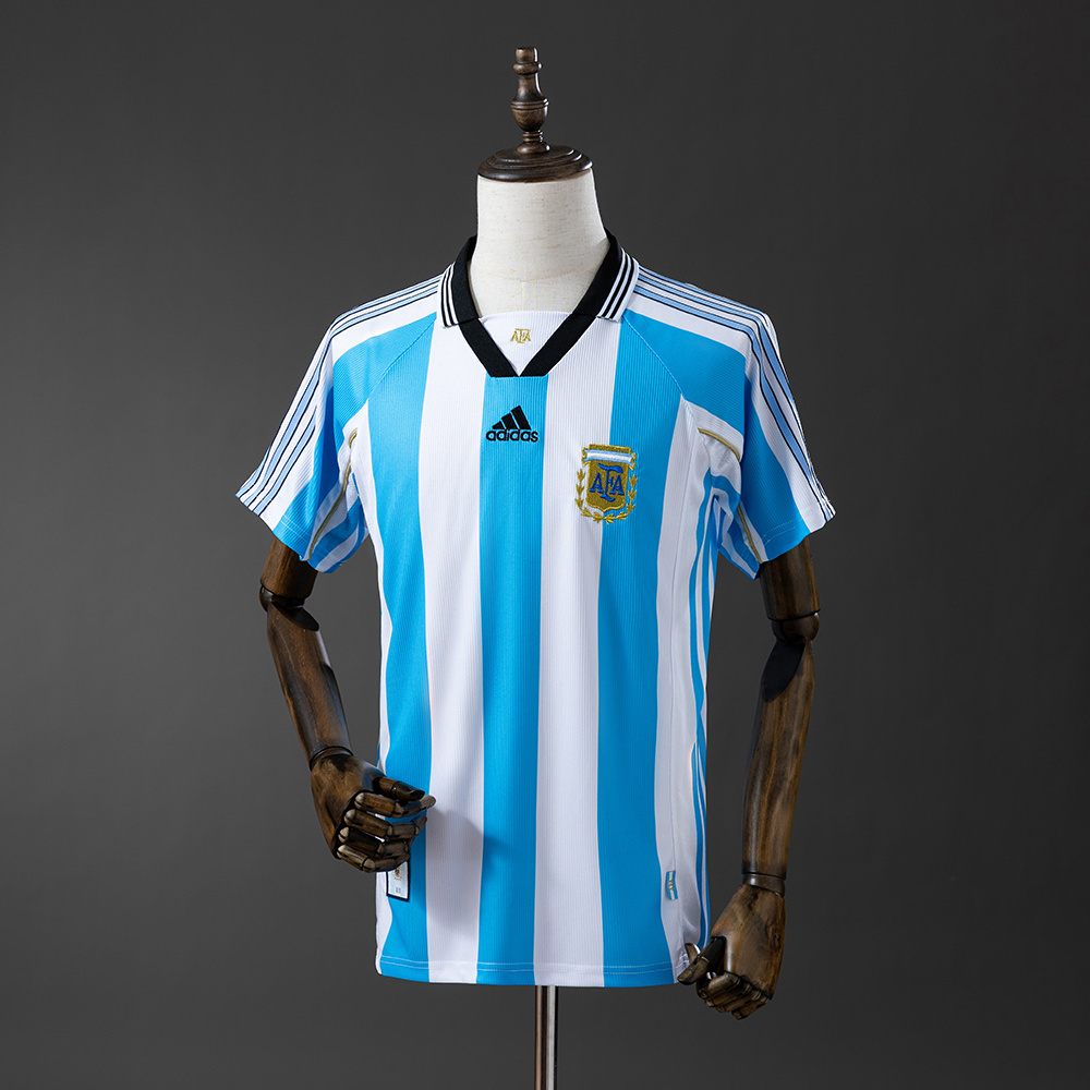 Argentina 1998/99 Home Retro Jersey – Replica Football Soccer Shirt – S–XXL