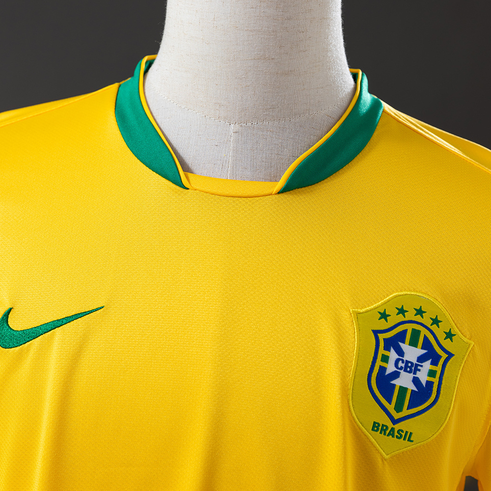 Brazil 2006 Home Long Sleeve Retro Jersey – Replica Football Soccer Shirt – S–XXL