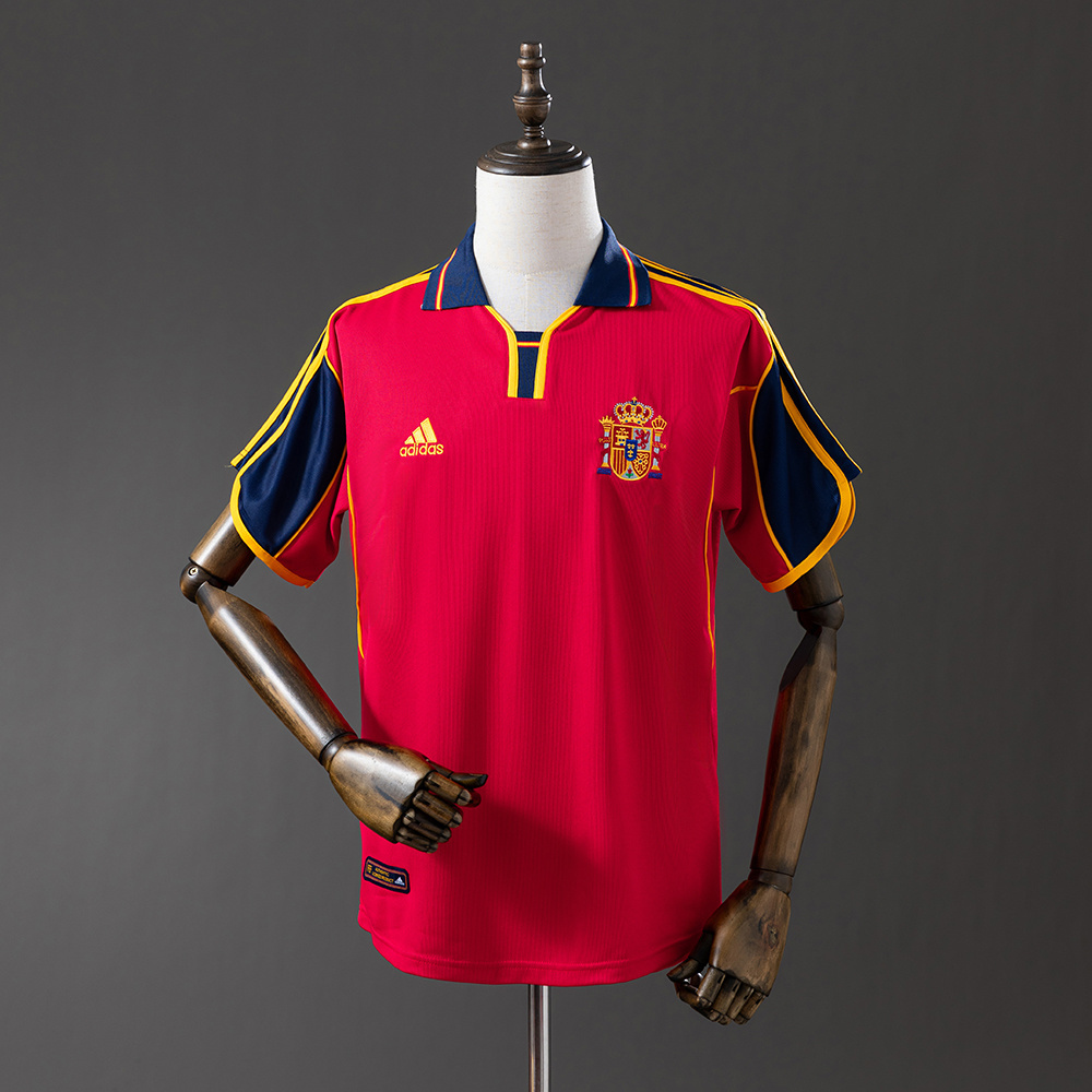 Spain 2000 Home Retro Jersey – Replica Football Soccer Shirt – S–XXL