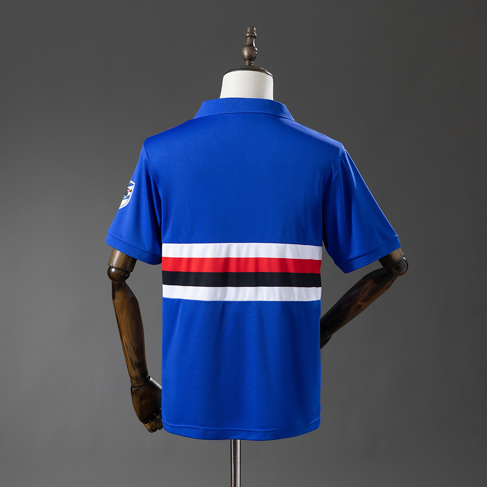 Sampdoria 1984/88 Home Retro Jersey – Vintage Replica Football Soccer Shirt – S–XXL