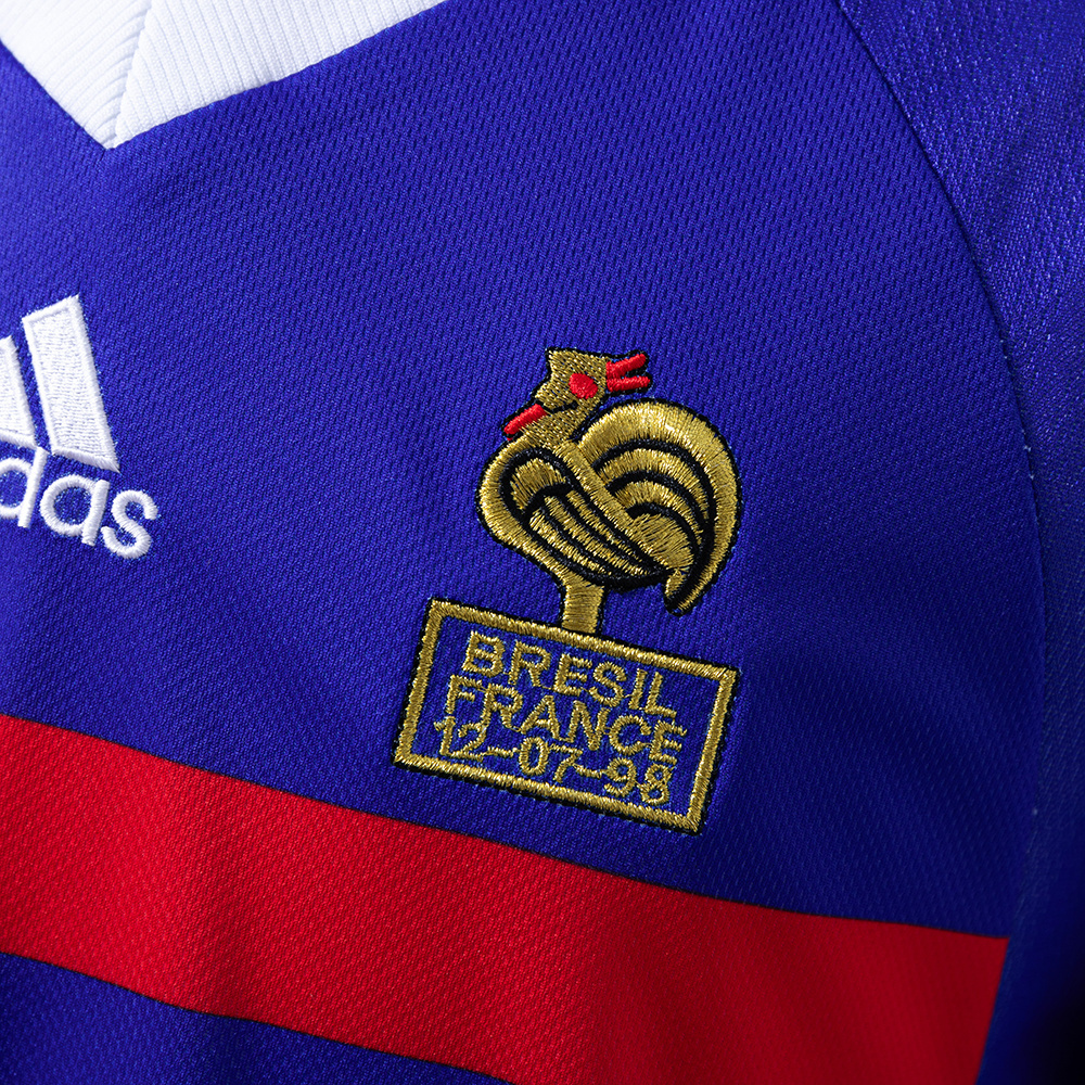 France 1998 Home Long Sleeve Retro Jersey – Replica Football Soccer Shirt – S–XXL