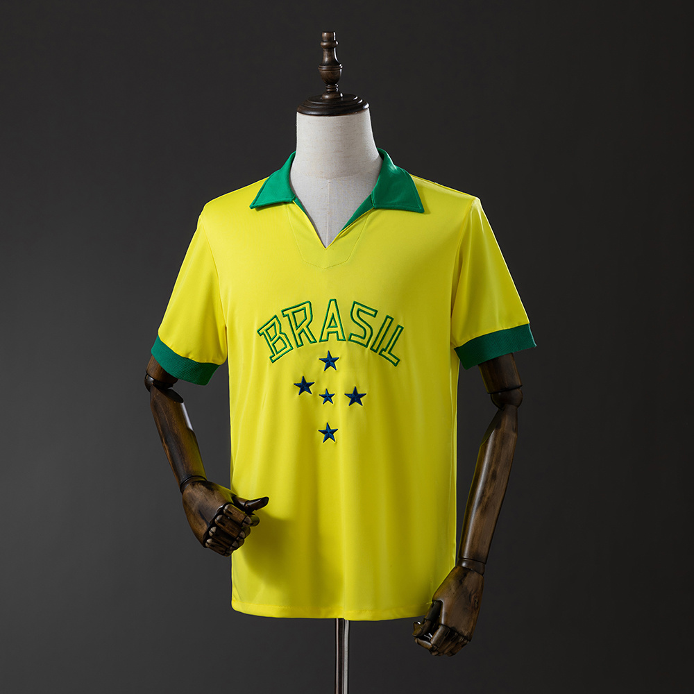 Brazil 1958 Home Retro Jersey – Replica Football Soccer Shirt – S–XXL