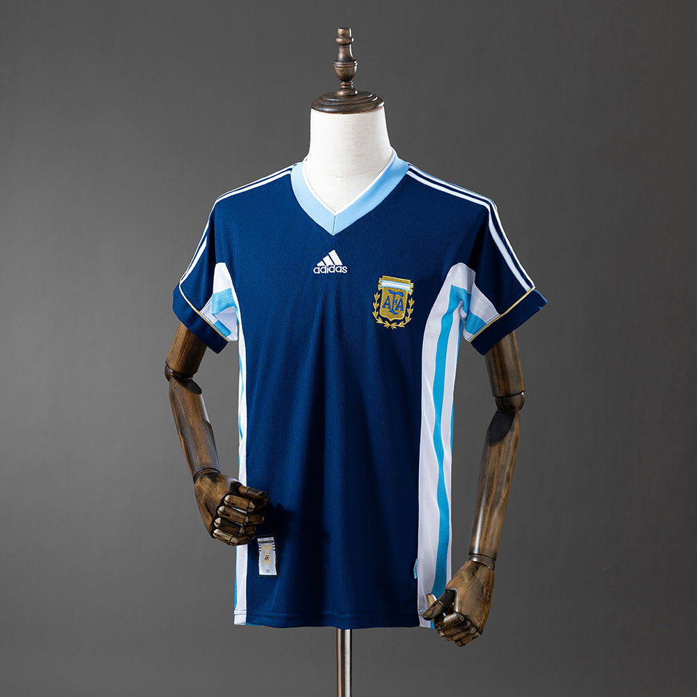 Argentina 1998 Away Retro Jersey – Replica Football Soccer Shirt – S–XXL