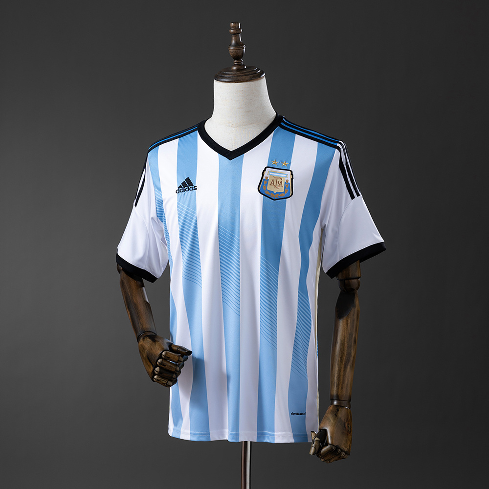Argentina 2014 Home Retro Jersey – Replica Football Soccer Shirt – S–XXL