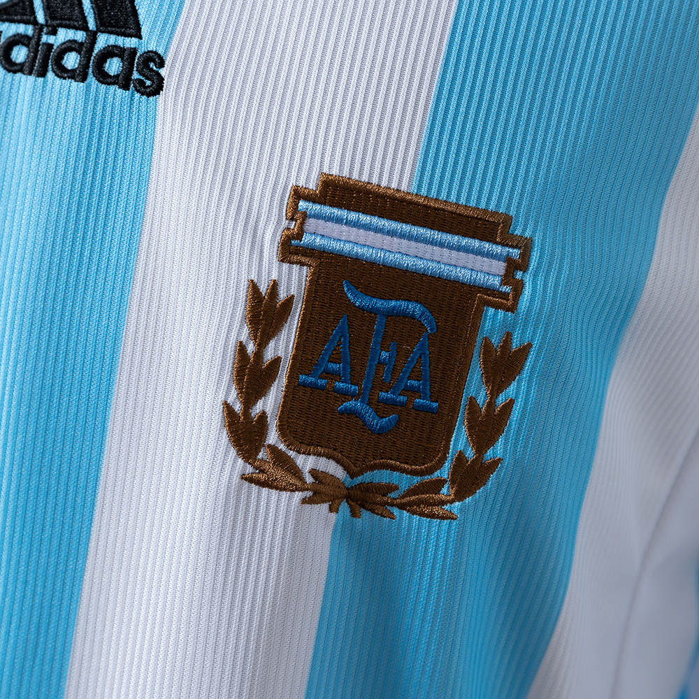 Argentina 1998 Home Long Sleeve Retro Jersey – Replica Football Soccer Shirt – S–XXL