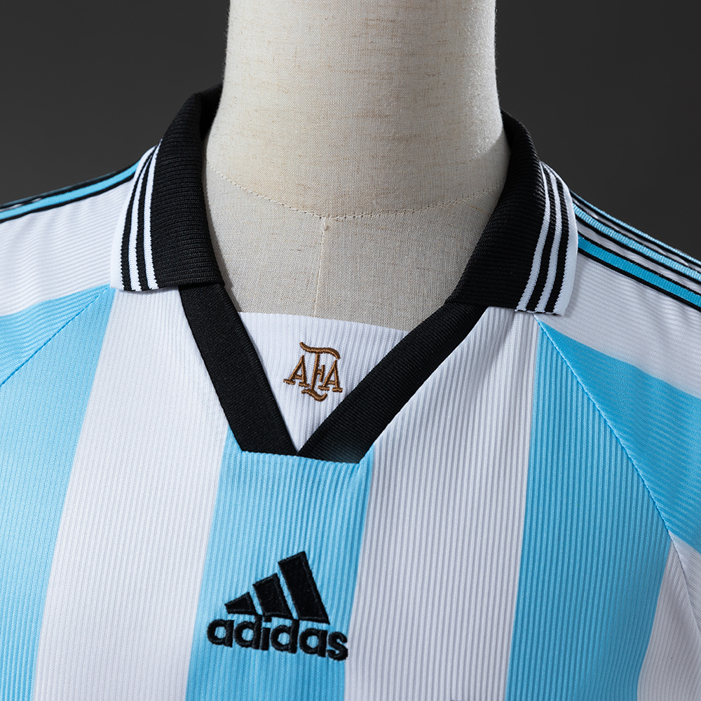 Argentina 1998 Home Long Sleeve Retro Jersey – Replica Football Soccer Shirt – S–XXL
