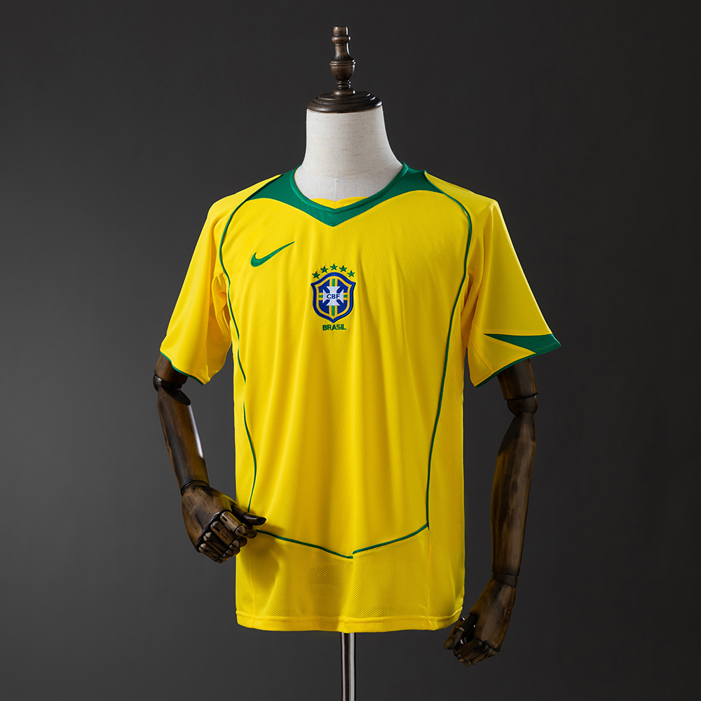 Brazil 2004 Home Retro Jersey – Replica Football Soccer Shirt – S–XXL