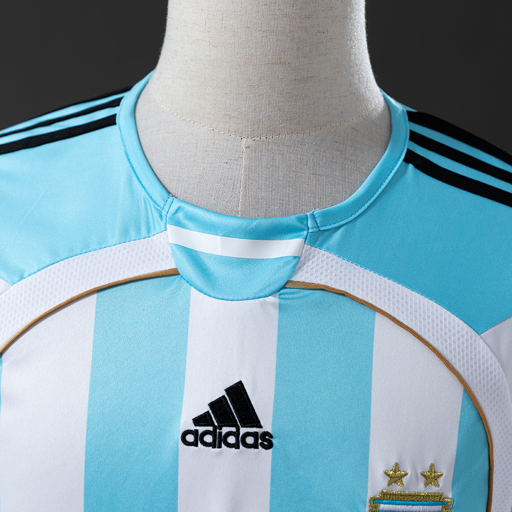 Argentina 2006/07 Home Long Sleeve Retro Jersey – Replica Football Soccer Shirt – S–XXL