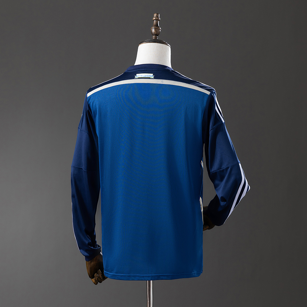 Argentina 2014 Away Long Sleeve Retro Jersey – Replica Football Soccer Shirt – S–XXL