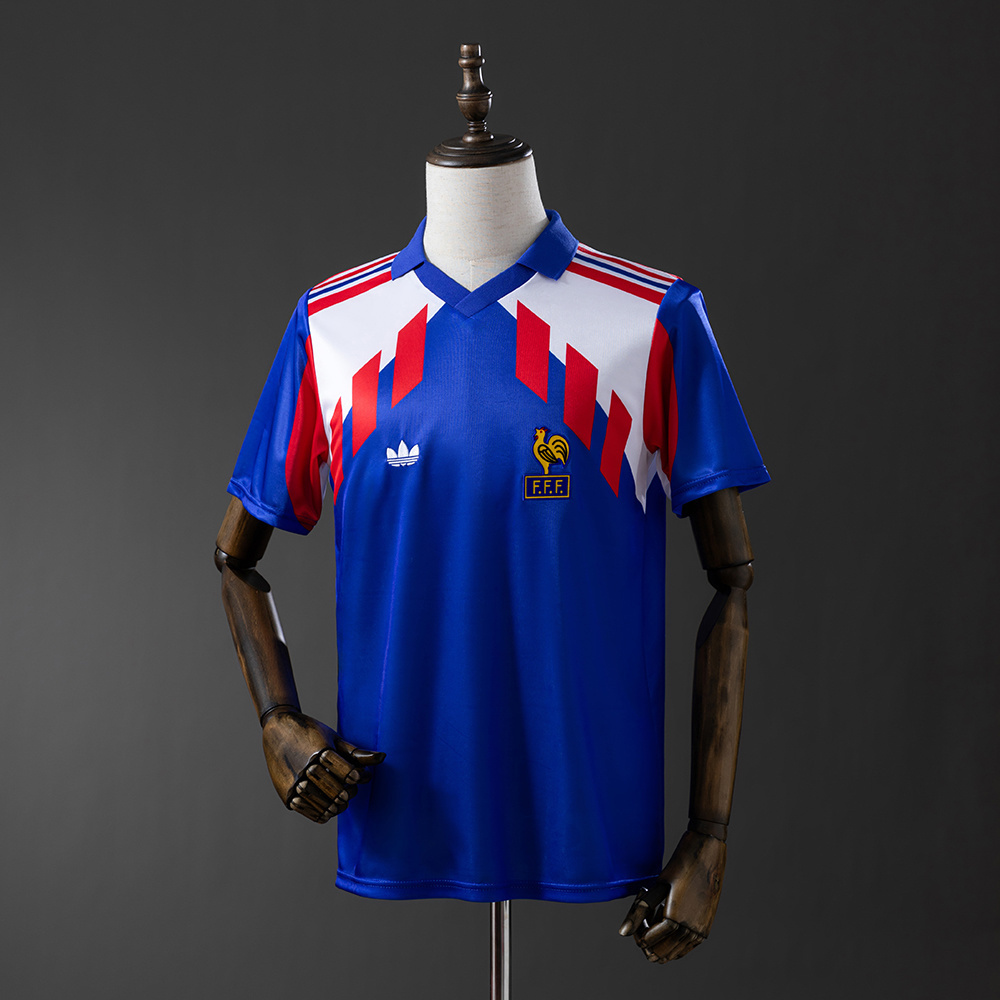 France 1990 Home Retro Jersey – Replica Football Soccer Shirt – S–XXL