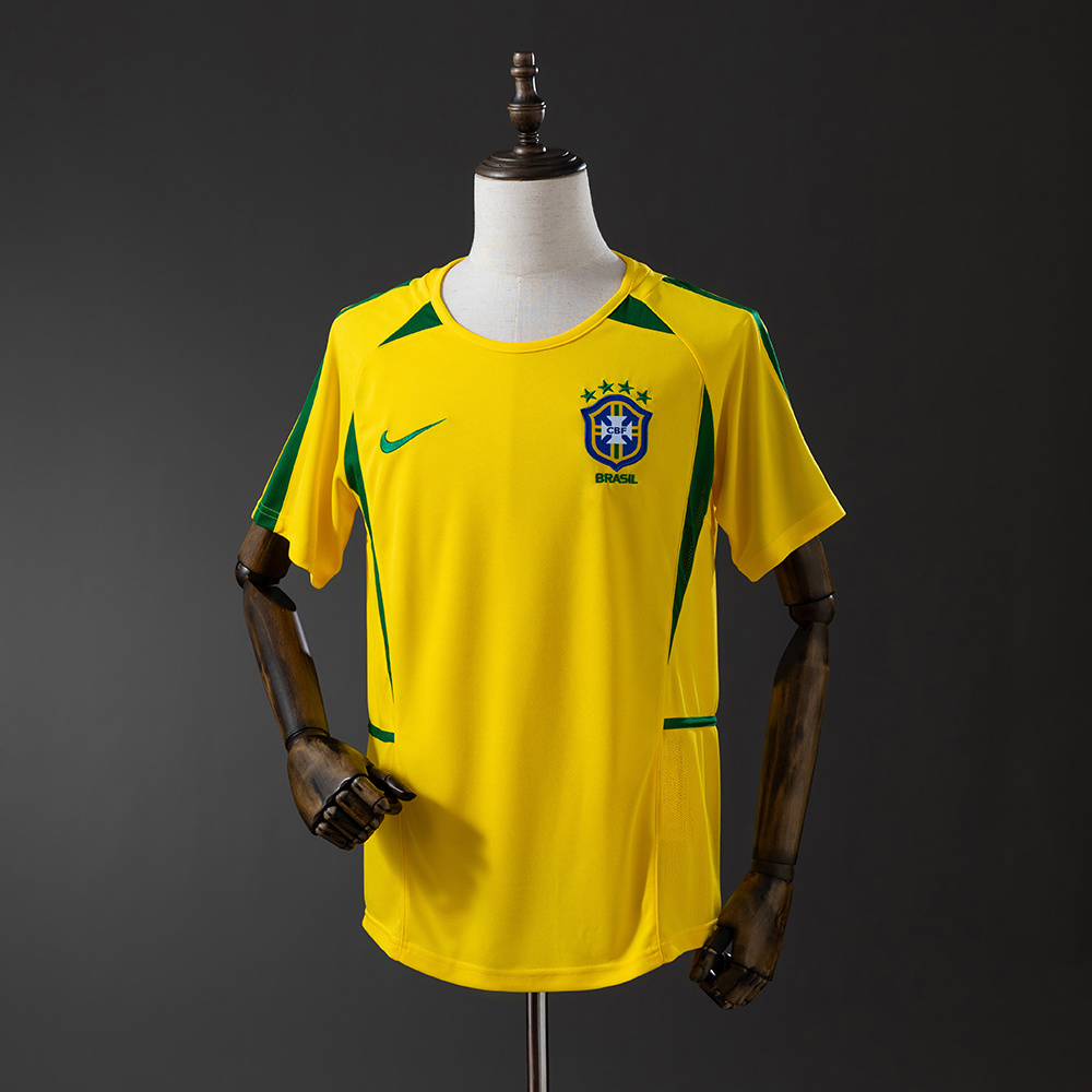 Brazil 2002 Home Retro Jersey – Replica Football Soccer Shirt – S–XXL