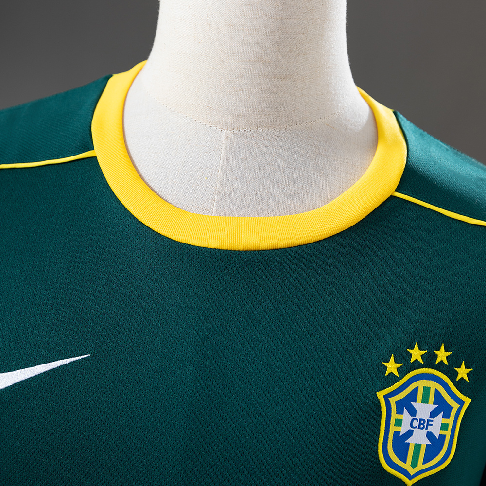 Brazil 1998 Goalkeeper Green Jersey – Replica Football Soccer Shirt – S–XXL