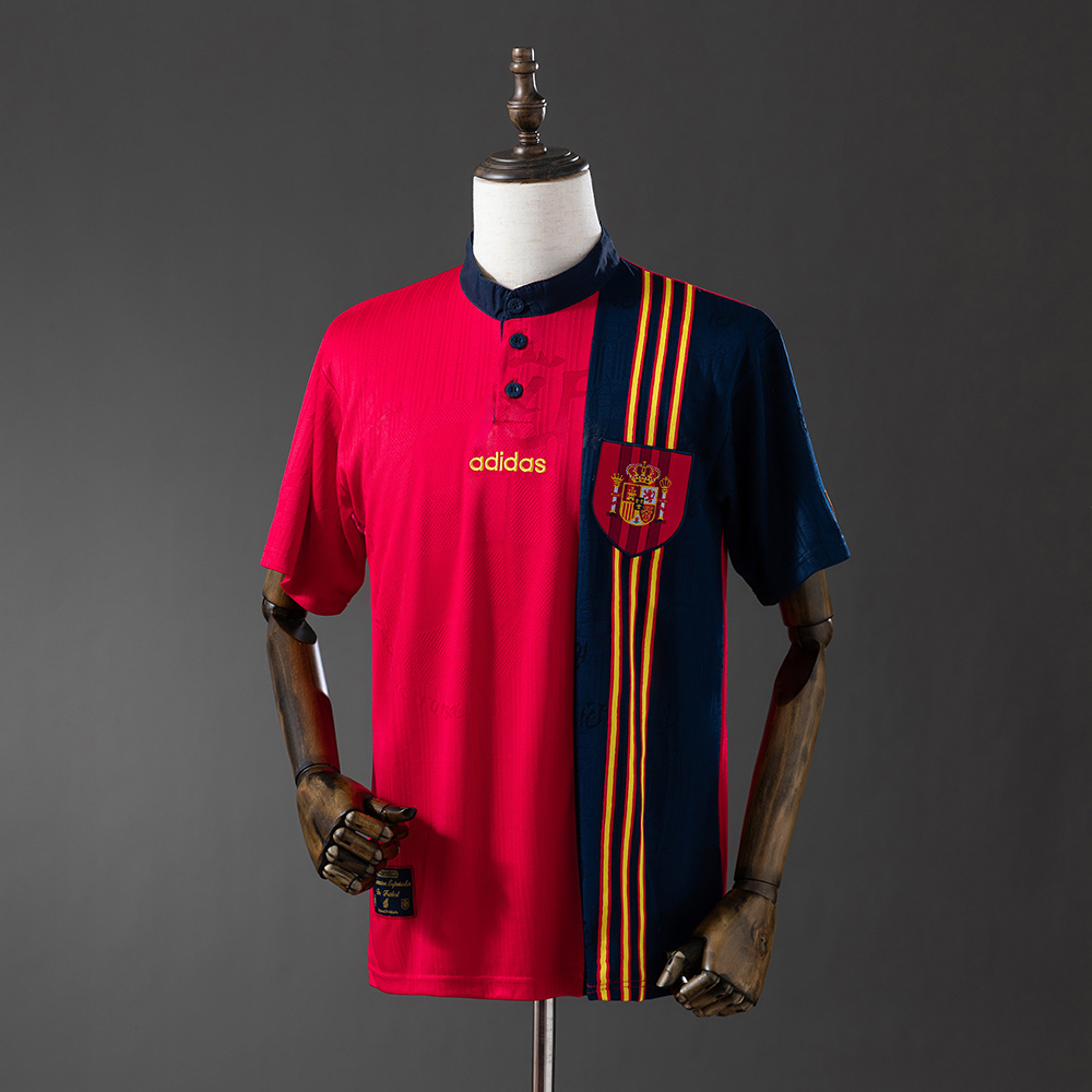 Spain 1986 Home Retro Jersey – Replica Football Soccer Shirt – S–4XL