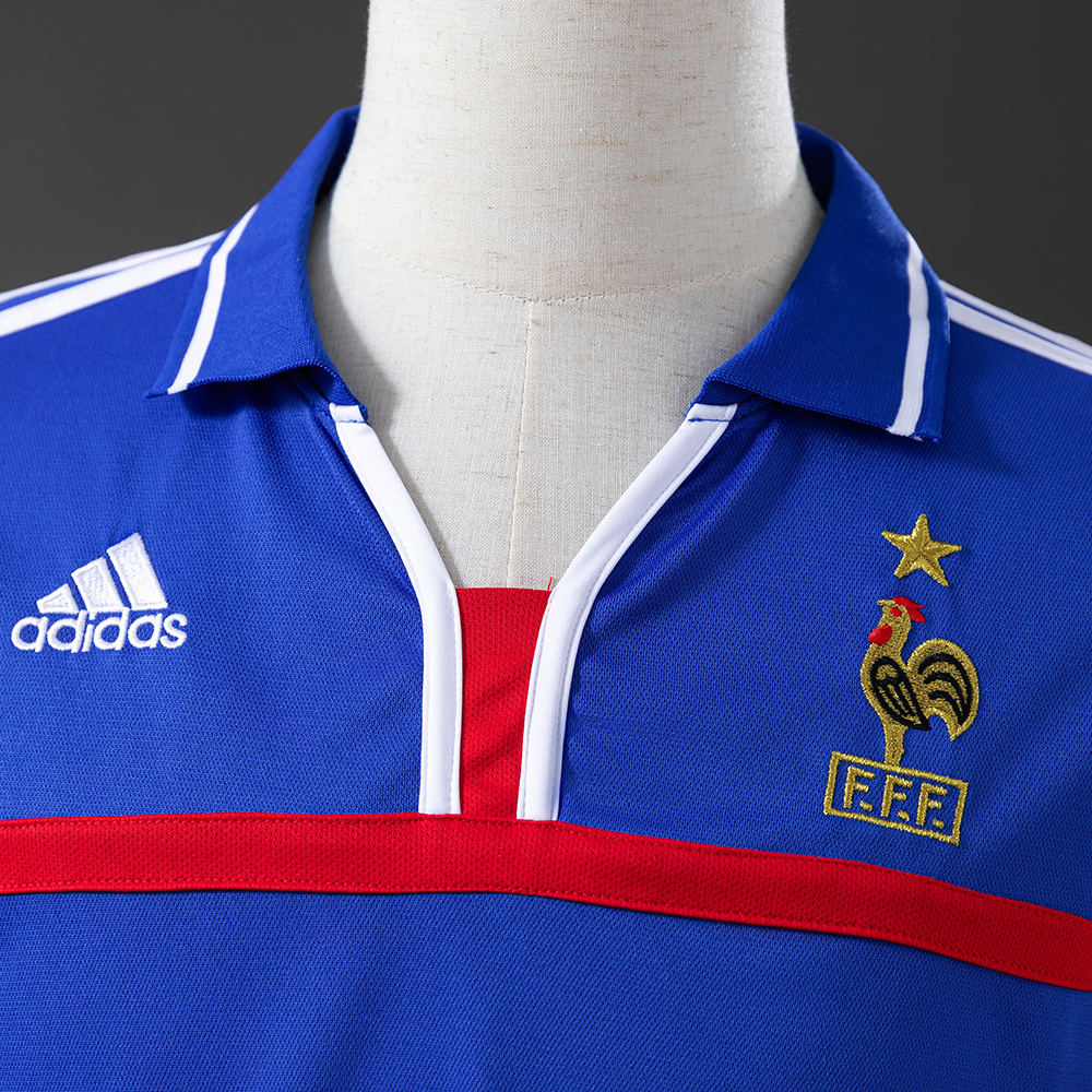 France 2000 Home Retro Jersey – Replica Football Soccer Shirt – S–XXL